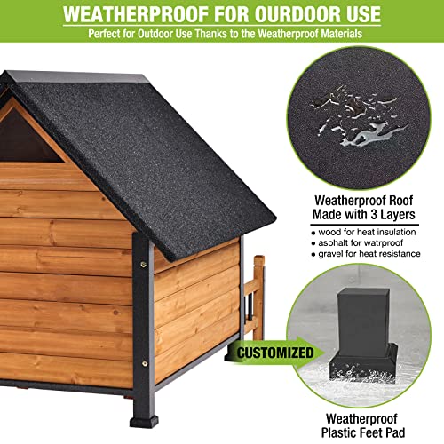 Dog House Outdoor Indoor Wooden Dog Cage with All Iron Frame Anti-Chewing for Small Medium Large Dogs Use,Raise Floor with Customized Plastic Feet Pad. Dog House Outdoor Indoor Wooden Dog Cage with All Iron Frame Anti-Chewing for Small Medium Large Dogs Use,Raise Floor with Customized Plastic Feet Pad.
