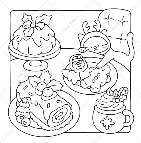 Christmas: Cozy Coloring Book for Adults & Teens Featuring Festive Holiday Winter Scenes – vue 7