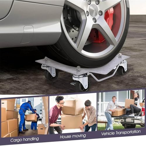 Carretilla de rueda de coche resistente con ruedas giratorias para mover coches, camiones, remolques, motocicletas y barcos