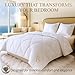 Royal Therapy King Size Comforter – Down Alternative Cooling Duvet Insert, White, Soft & Lightweight for All Seasons