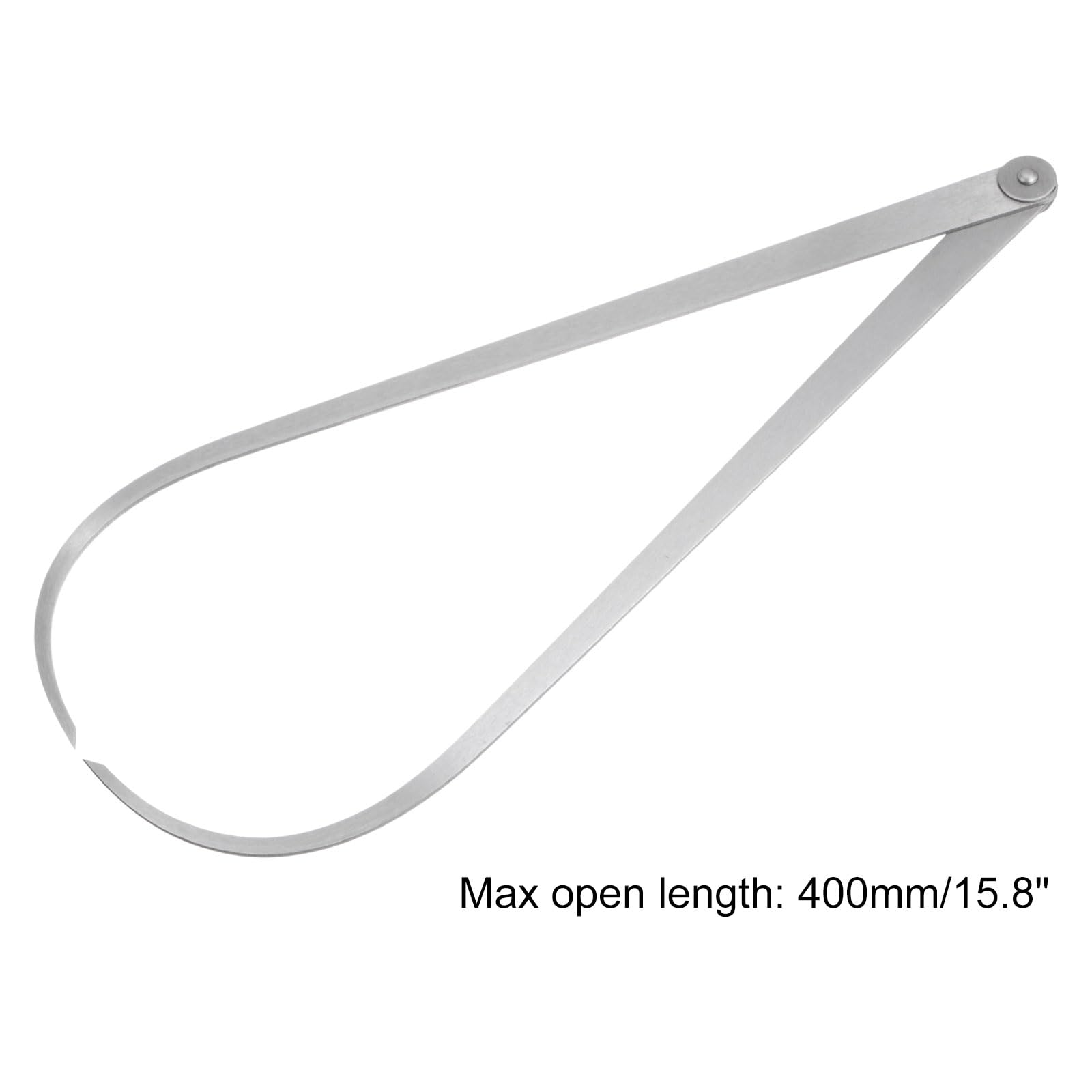 QUARKZMAN Calibro A Pressione Esterno 400mm 16 Pollici Acciaio Per Utensili Giunto Fisso Strumento Di Misurazione Interna Per Intagli Modellatura Scultura Argento