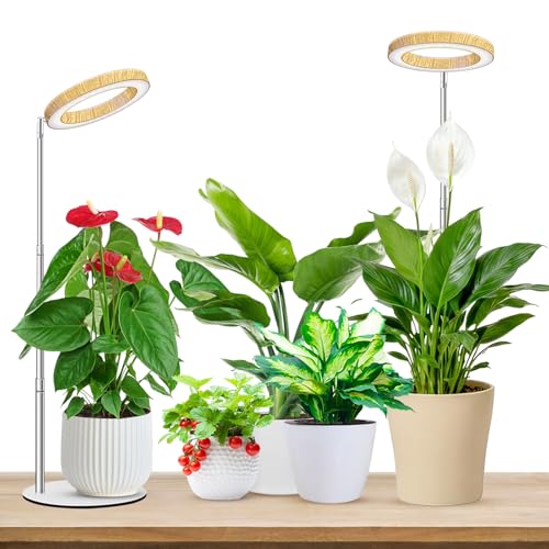 Aokrean Plant Grow Light, Full Spectrum 6.3in Plant Light for Indoor Growing, Height Adjustable 9.8