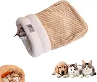 Saco de dormir para gatos com aquecimento de inverno, saco de dormir de pelúcia macio para gatos e cães, ninhos portáteis e calmantes para animais de estimação, cama de caverna para gatos, cama