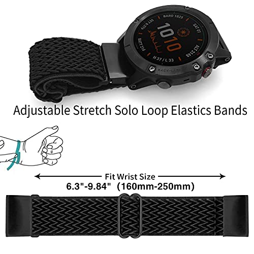 Bracelet montre Garmin EPIX 2 nylon extensible 22mm pour Forerunner 955 - 3