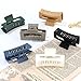 Square Hair Clips 3.5 Inch Medium Claw Clips Rectangle Hair Claw Clips 6 Pack Rubber Paint Jaw Non-Slip Thick Hair Accessories for Women Girls -Neutral