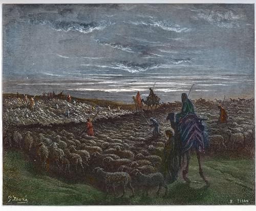 Cuadro de lienzo de la Biblia de Gustave Doré de 60x90cm para salón