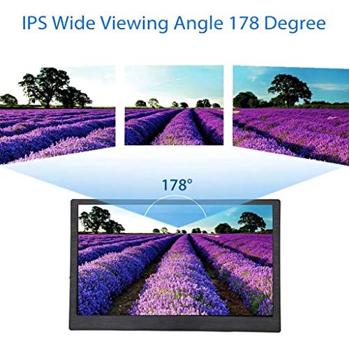 Kenowa-Pantalla-LED-portatil-Ultra-Delgada-HD-de-156-Pulgadas-Pantalla-IPS-IPSp-para-Juegos-Monitoreo-CNC-Alimentado-para-USBHDMI-con-Conector-para-Auriculares-Estuche-de-Cuero