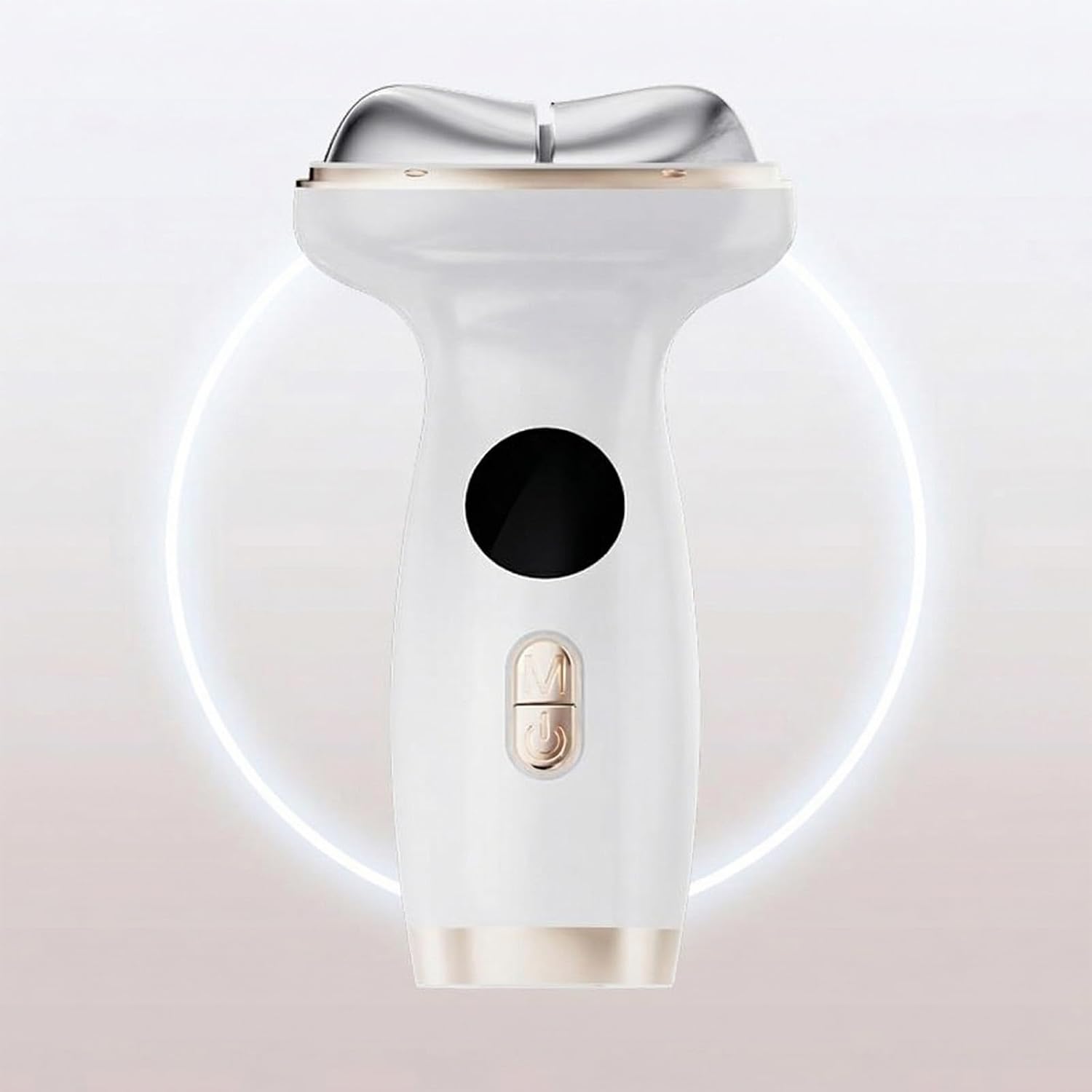 AZEUS Hot & Cold Facial and Neck Lifting Device, Featuring Cold and Hot Compresses As Well As Vibration Massage, Helps Firm The Skin and Contour Tthe Face and Neck, White