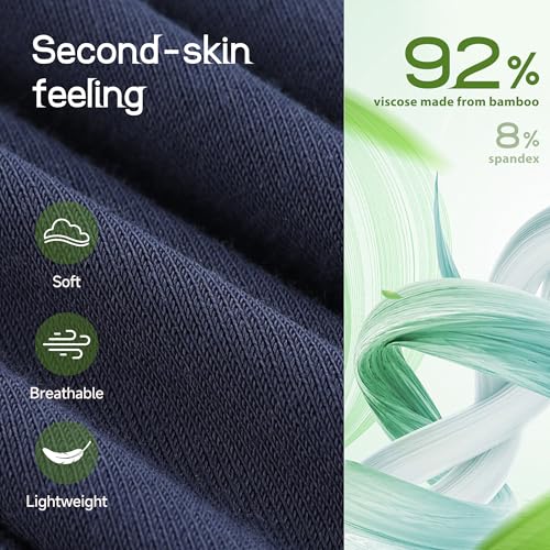 BAMBOO COOL Men's Pajama bottoms Lounge Sleep Shorts Soft Comfortable Breathable Pajamas Shorts with Pockets 2 Pack4