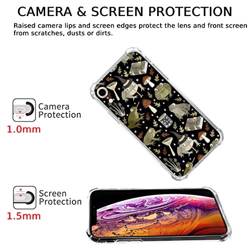 Dohakemuny Witch Frog Aesthetic Case Compatible With Iphone Xr, Mushroom Frog Halloween Case For Iphone Xr For Teens Men And Women, #TOP2