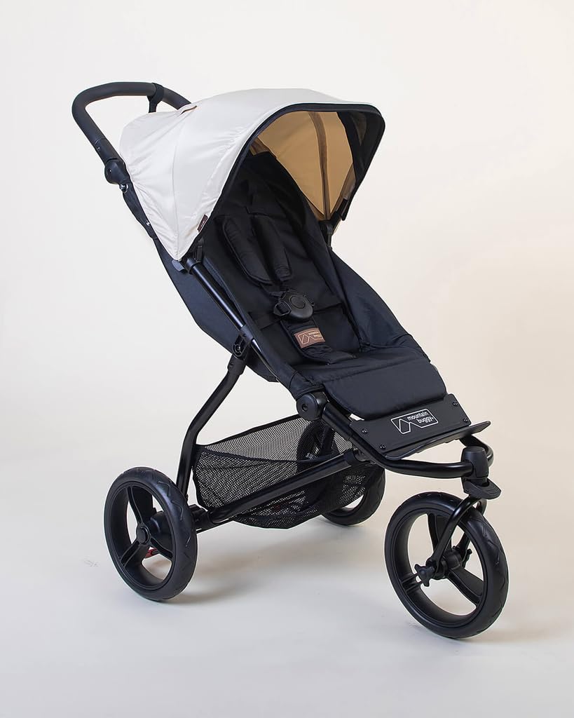 Mountain Buggy Swift Heritage V4 Poussette, couleur ivoire, légère à 3 roues