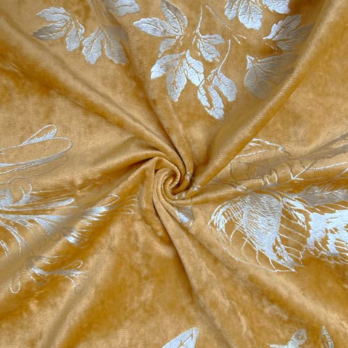 Amélie Home Gold Velvet Throw Pillow Covers 18X18 Inch, Ultra Soft Cushion Cases, Foil Print, Elegant Luxurious Decoration For Sofa Couch Chair Bed, Pack Of 2 #TOP3