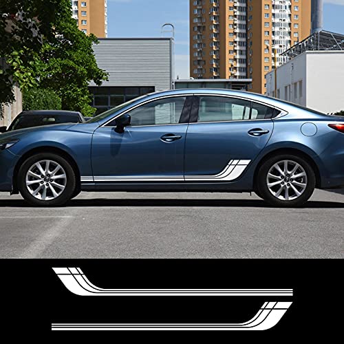 TURIM  2 Piece Side Cover Car Door Sport Racing Stickers ，For Mazda Atenza 3 Auto Vinyl Film Tuning
