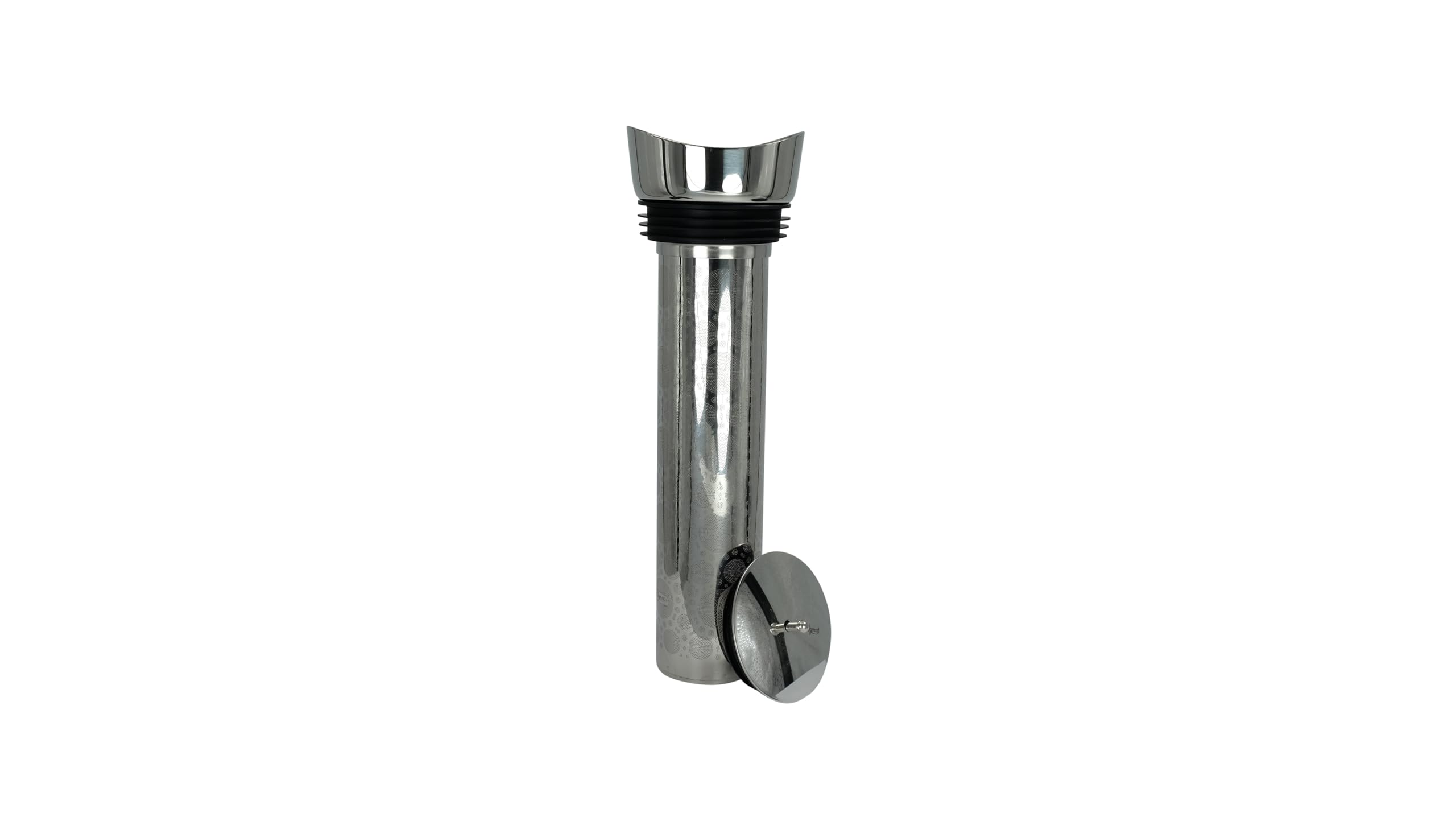 Jarra EVE Padma Rosa – con colador de acero inoxidable extraíble, manguito de piel sintética y platillo – Cristal de borosilicato neutro y resistente a la temperatura – Capacidad de 1,25 L