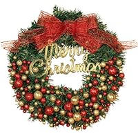 Amazon.co.jp: Yubbuio クリスマスリース 北欧風 玄関リース ドア