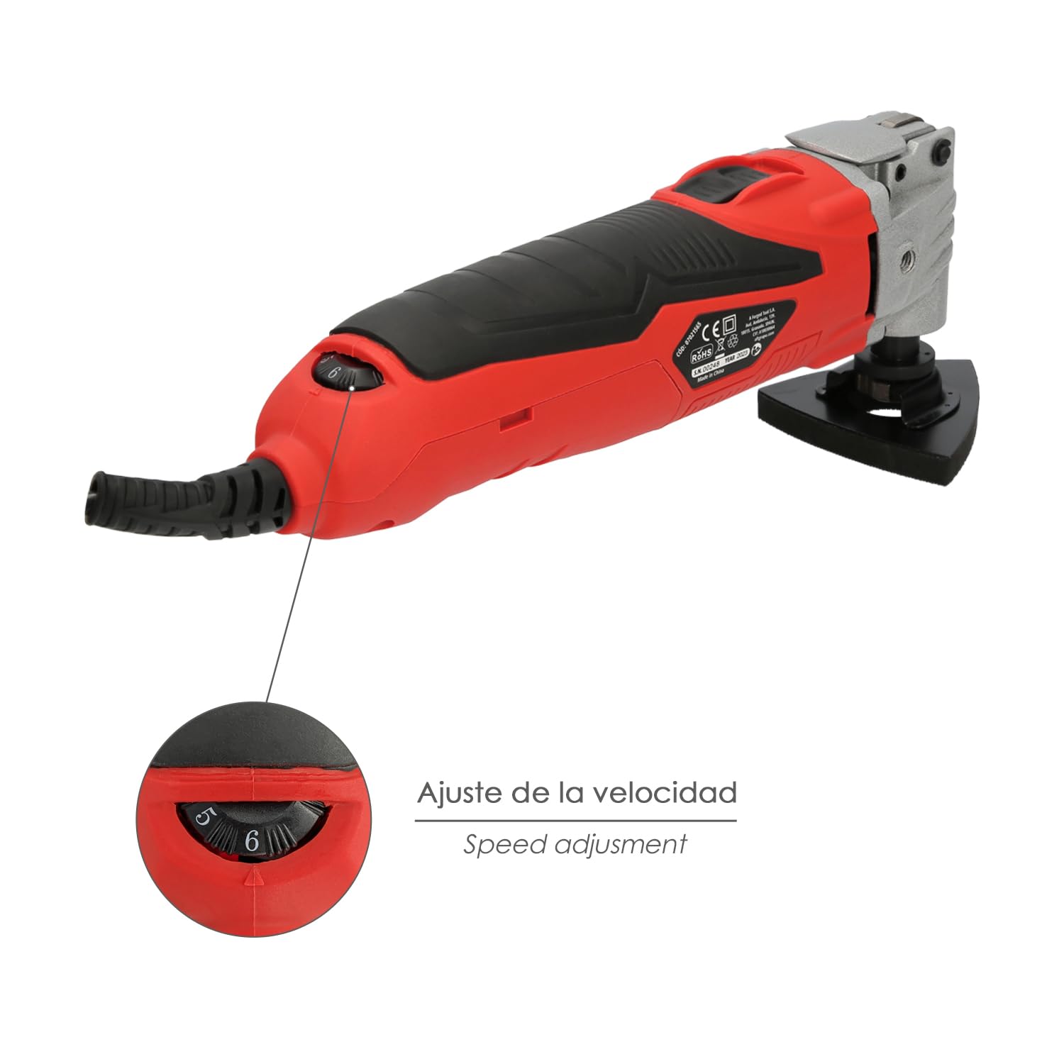 Strumento multifunzione oscillante da 300 Watt. Con accessori 23.000 giri/min