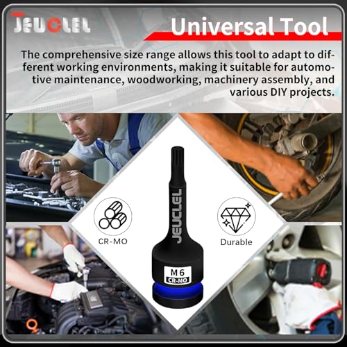 Image of M6 Triple Square Impact Spline Bit Socket, 6mm 1 /2 inch Drive Socket | 12 Point, Cr-Mo, Lengthen Screwdriver Adapter for Electric Ratchet Wrenches, Fastening Screws, Socket Wrench, Head Drill