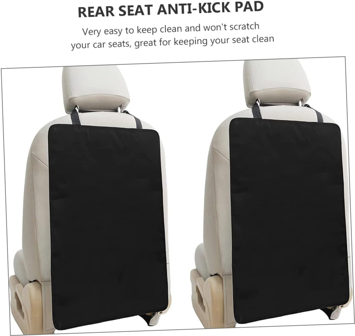 Vaguelly 2pcs Car Backseat Protector Kick Mats Easy Clean Rear Seat Kick Pad for Boys and Girls Suvs Pickup