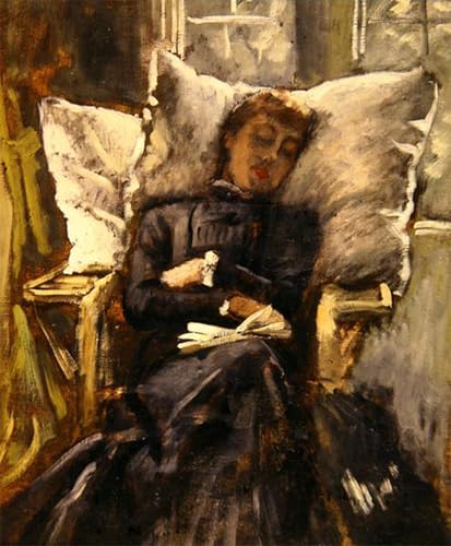 Affiche Mme dans une chaise de conservatoire Jacques toile 60x90cm