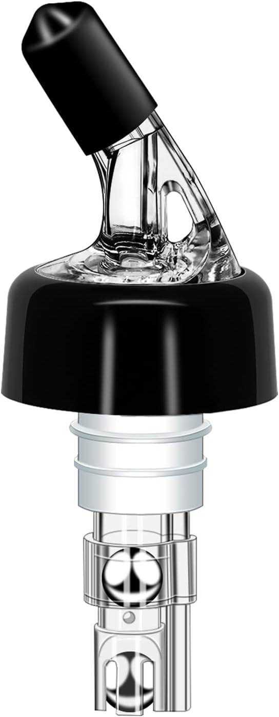 1PC Automatic Measured Bottle Pourer 1oz/30ml Quick Shot Spirit Measure Pourer Drinks Wine Cocktail Dispenser Home Bar Tools (Clear)