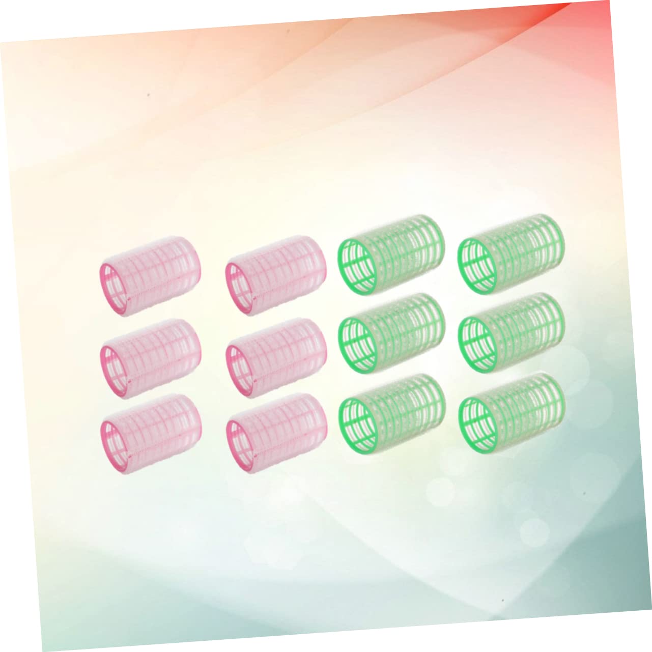 Healvian 12pcs Self Adhesive Hair Curlers Hair Curling Rollers for Easy Styling Lightweight and Convenient for Women Random Color