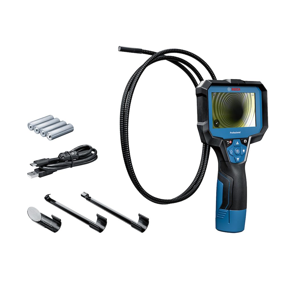 Bosch Professional Inspection Camera GIC 12V-4-23 C (Cable Length: 150 cm, Orientation Function “Up Indication”, high Resolution Display: 4.3’’ Screen, 800x480px, in Carton Box)