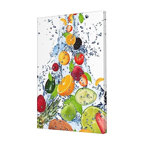 Toile moderne fruits éclaboussures pour raviver un mur blanc vide