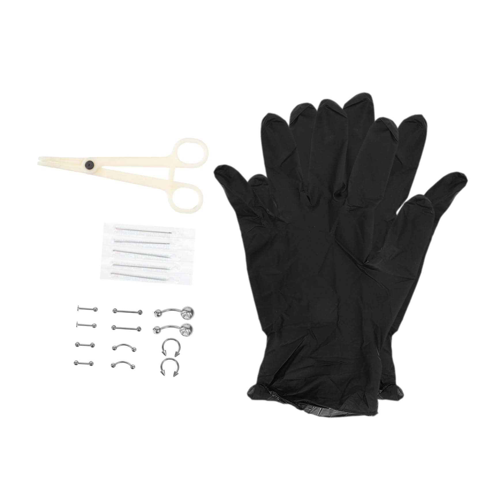 SOESFOUFU Studs Set Stainless Steel Ring Kit 20pcs Tools Perfect Present for Friends