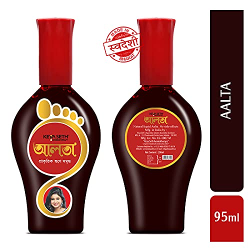 Image of KEYA SETH AROMATHERAPY 100% Natural Red Alta Mahavar Feet Colour Enriched with Floral Pigments, No Side- Effects 95ml