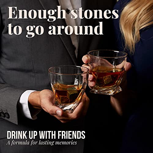 Mixology & Craft COOL FATHERS UNIQUE ROYAL SHAPED Whiskey Stones - Cube-Shaped Granite Chilling Whiskey Rocks Set Of 6 thumb #5