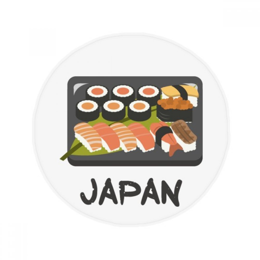 Pet tapis ronde sushi tradition japonaise anti-dérapant 80cm pour porte et bain