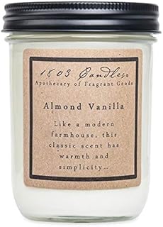 1803 Candles - 14 oz. Jar Soy Candles - (Almond Vanilla)