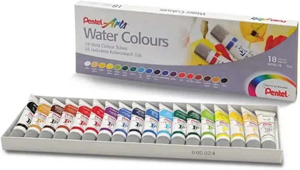 Pentel Tinta Aquarela Semiprofissional 18 Cores WFRS-18