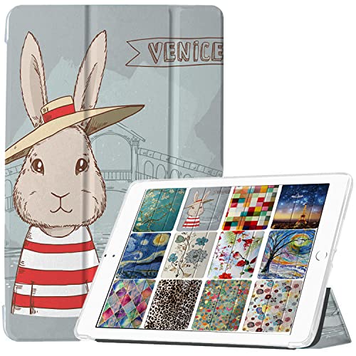 Image of DuraSafe Cases for iPad 7th Gen 10.2 inch 2019 TPU Case A2197 A2200 A2198 MW762HN /A MW742HN /A MW752HN /A MW792HN /A MW772HN /A MW782HN /A MW6W2HN /A MW6X2HN /A MW722HN /A MW702HN /A MW712HN /A Cartoon Bunny Hat