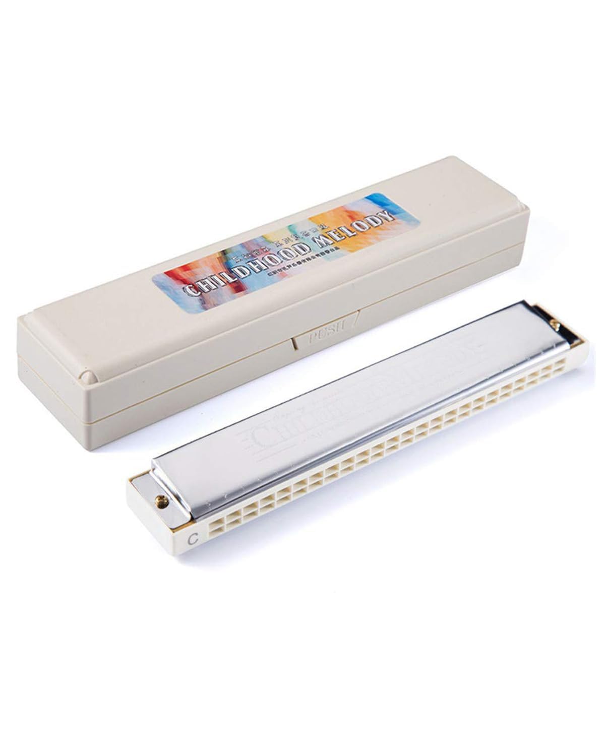 Mouth Organ Harmonium 24 Holes Key-C - Musical Instrument With Case, C-Tone Polyphonic Harmonica for Kids, Beginners, Students & Professionals