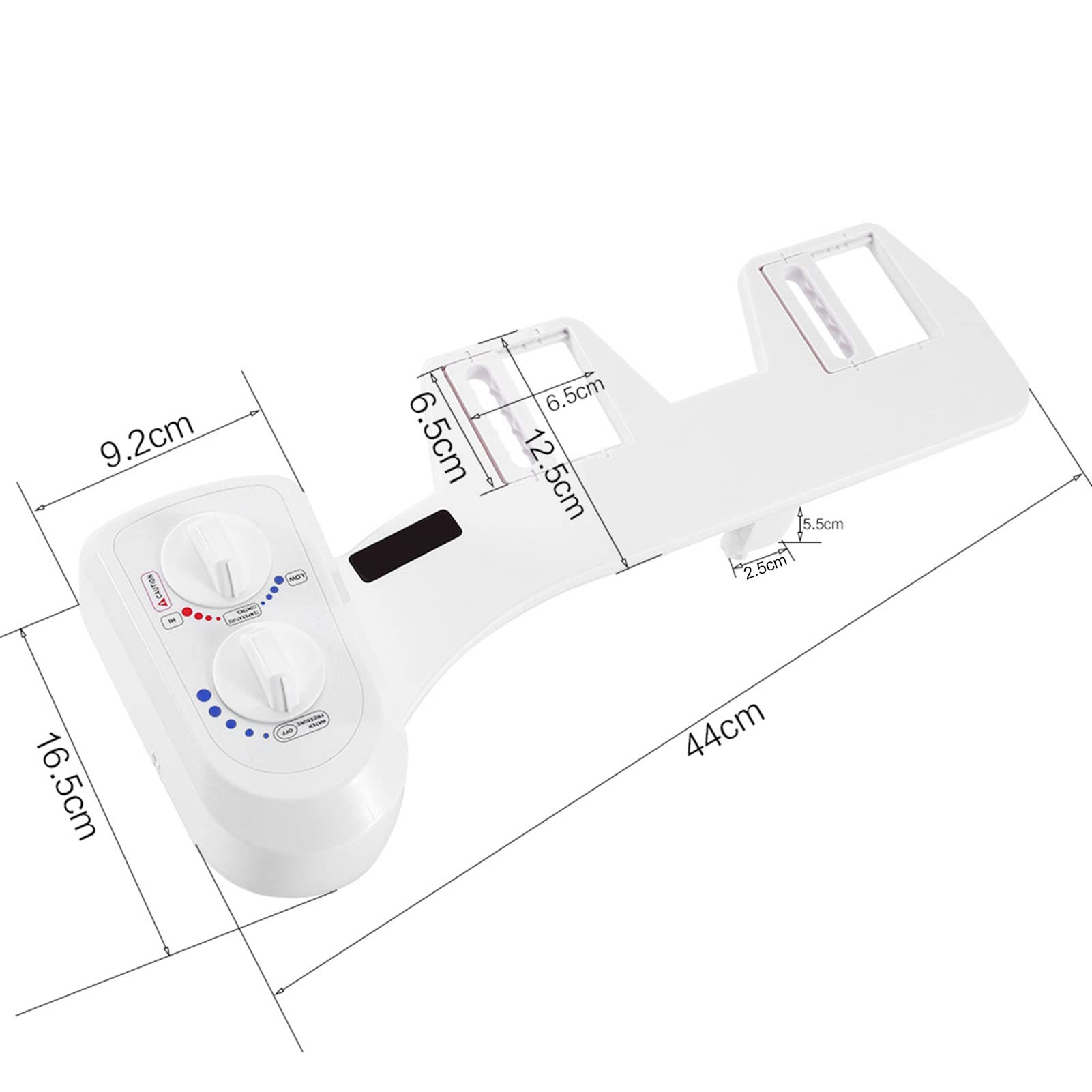 Nasadka Absbidet Do Toalety, Bidet Toaletowy Z Podwójnym Pokrętłem I Funkcją Samooczyszczania, Prosta Instalacja Nasadka ABS Bidet Z Pojedynczą Dyszą Do Toalety 2 Częściowej(G1/2)