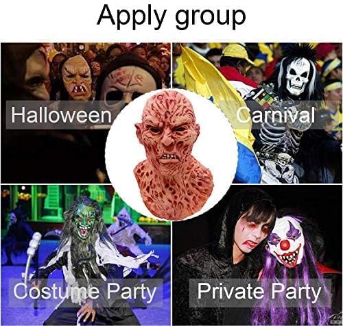 Miniatura 6 de Máscara de terror de Halloween, máscara de látex de terror, máscara de diablo espeluznante máscara de monstruo para máscaras de adultos