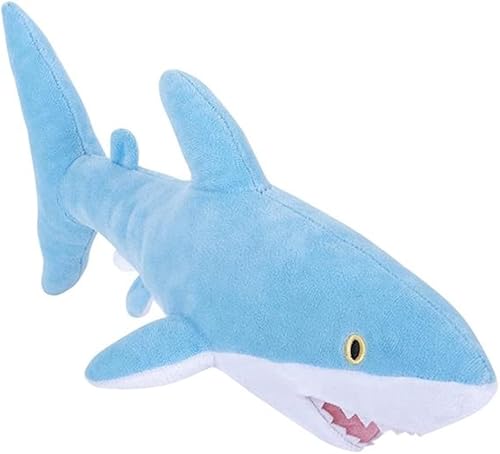 Miniatura 10 de Forest &amp; Twelfth Tiburón de peluche de punta negra de 22 pulgadas, animales de peluche acuáticos de aspecto realista para juegos de simulación,
