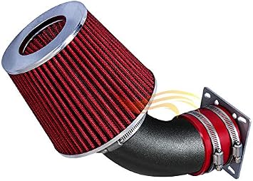 Rtunes Racing Matte Black Short Ram Air Intake Kit + Filter Combo Compatible For 98-01 Ford RANGER/MAZDA B2500 3.0L Black Red