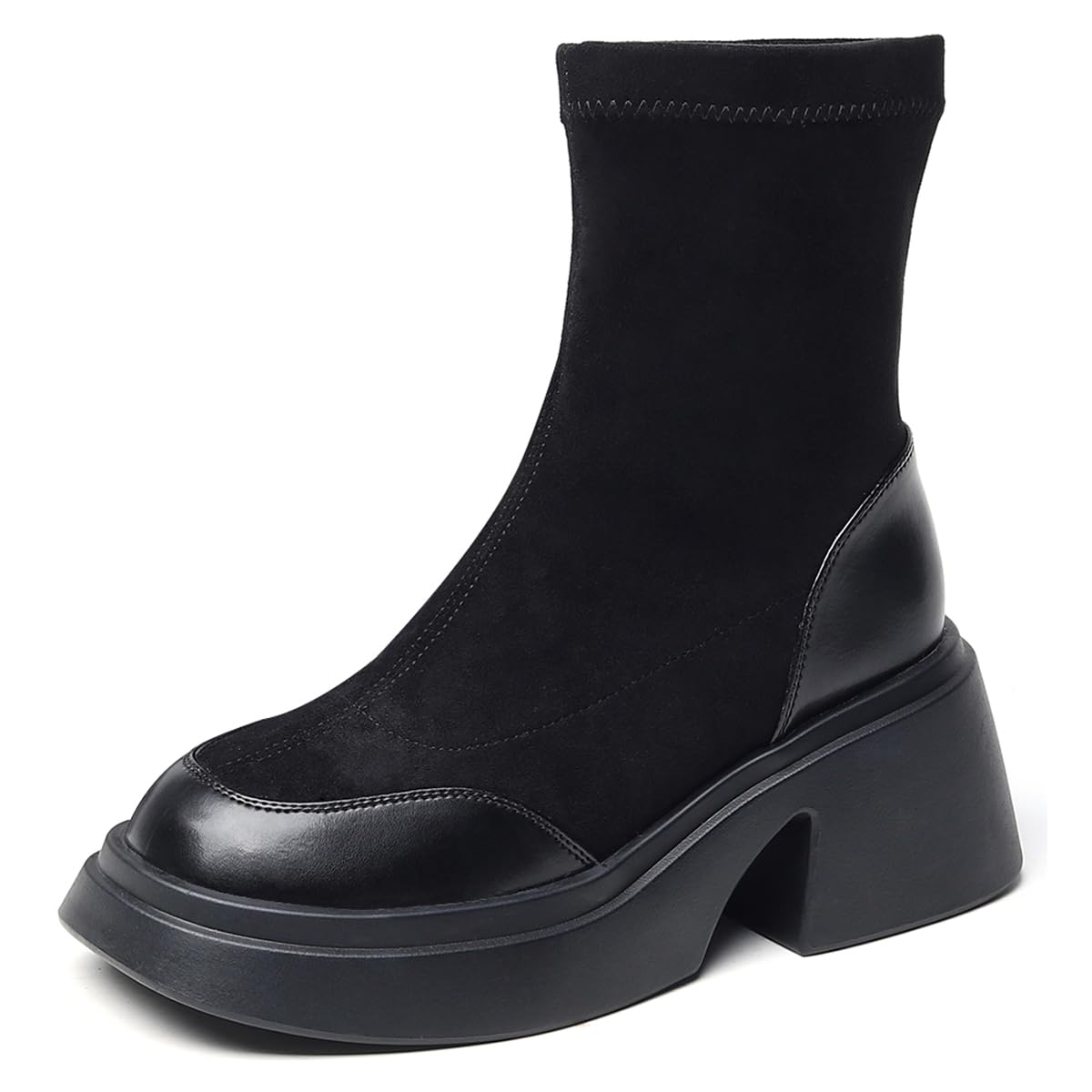 R*❣様 ショートブーツ★ブラック Amazon | [Minax] ショートブーツ レディース ブーツ 黒 厚底