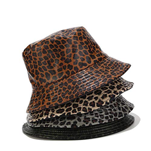 Image of Unisex Black Bucket Hat Waterproof Rain Hat Reversible Shiny Rave Bucket Hat for Concert Festival