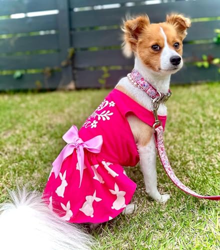 image for Fitwarm Eggstra Cute Easter Outfit, Bunny Dog Dress, Holiday Dog Cloth