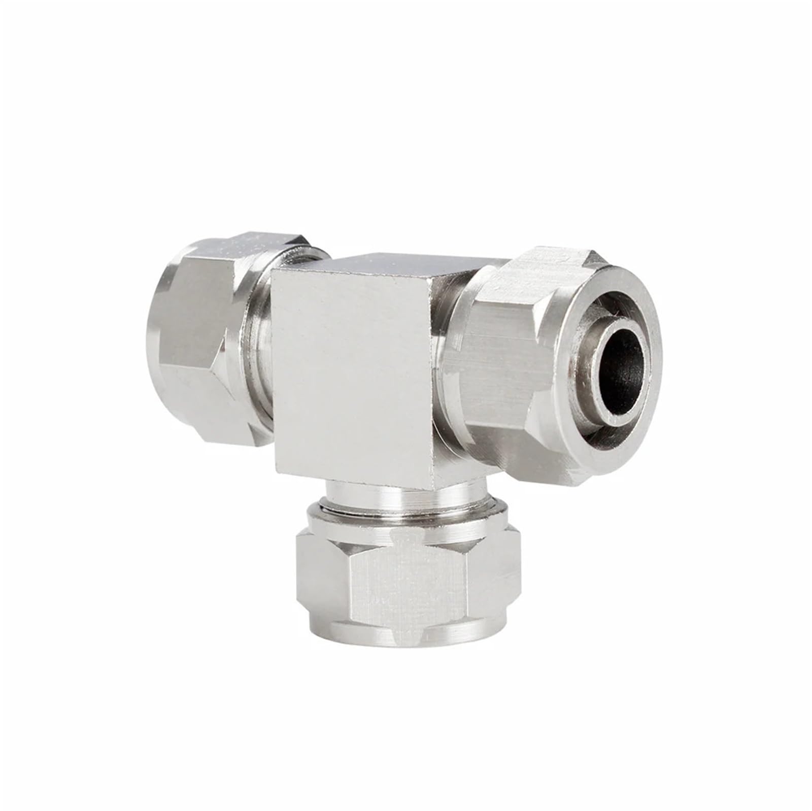 Quick Twisting Joint PE Pneumatic Fitting 4-16mm T Type Nickel Plated Brass Fit Hose Connector Pneumatic Fitting(16mm)