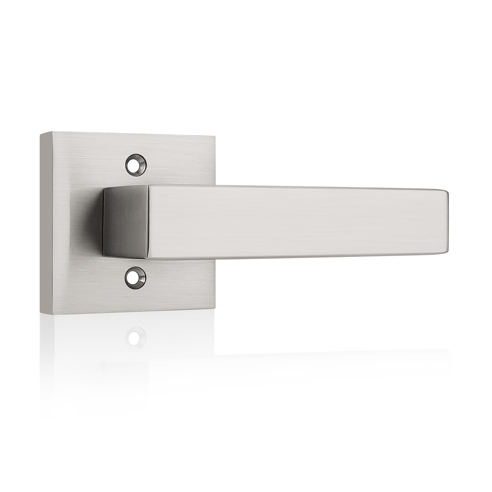 Brushed Nickel Keyed Door Handles - Secure & Stylish -10