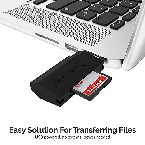 Sabrent Superspeed 2-Slot Usb 3.0 Flash Memory Card Reader + 4-Port Usb 3.0 Hub With Individual Led Power Switches #TOP5