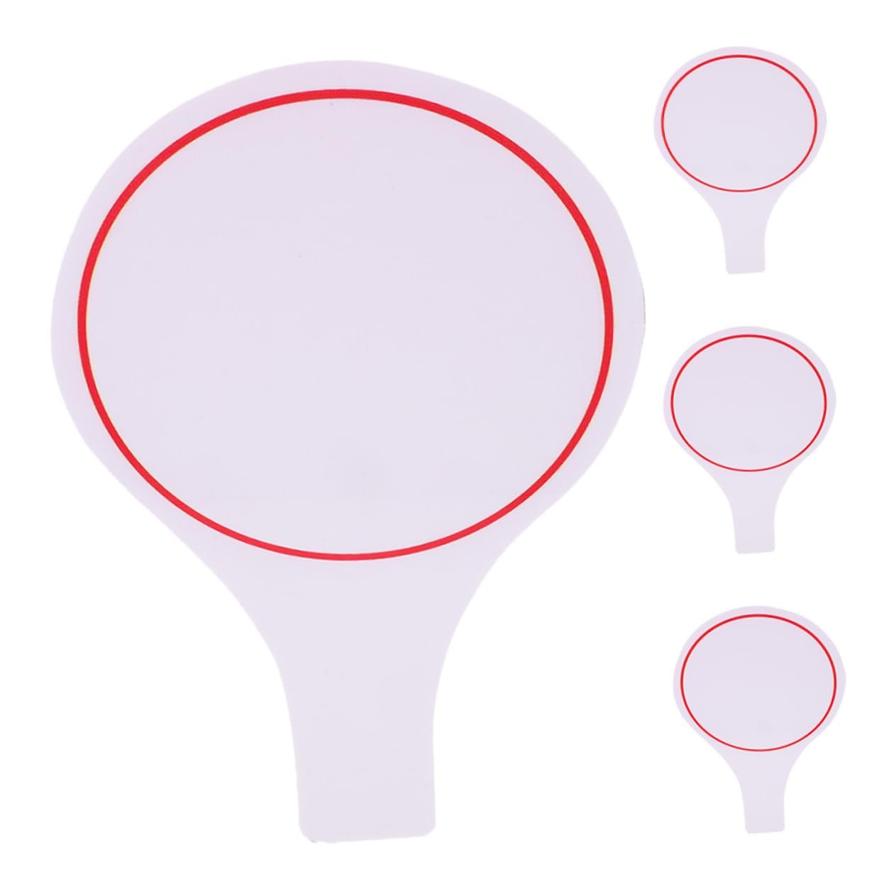 Hemoton 4Pcs Handheld Blank Scoreboard for Judges Single Sided Outdoor Writing Board Portable Dry Erase Paddle for Competitions and Events Lightweight Material Easy to Clean