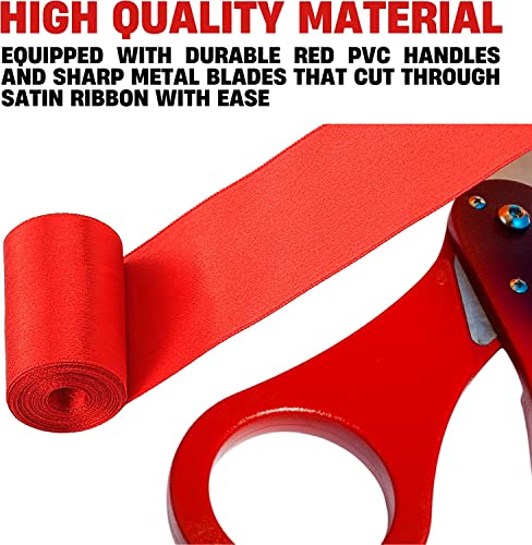 Red Ribbon Cutting Ceremony Kit – 25" Giant Scissors for Special Events Large Scissors Ceremonial with Red Ribbon Grand Opening Shears for Inaugurations Theater Performances by BOGAZNET - Image 4