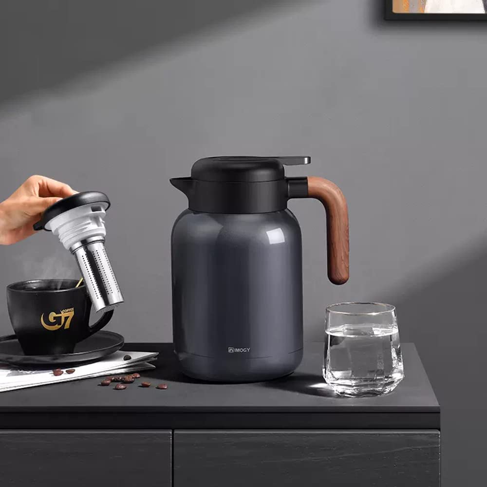 Amazon | TIMEDEEP 保温ポット 大容量 卓上ポット サーモス ポット 1L