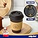 JOLLY CHEF 100 Pack 12 oz Coffee Cups with Lids, Sleeves and Stirrers, Disposable Black Hot Paper Coffee Cups for all Kinds of Beverages