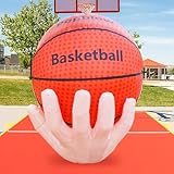 Popblow 6Ft Tall Large Inflatable Basketball Theme Party Decorations, Blow Up Basketball Sports Activities Supplies with Built-in 10 LED Light, Basket Ball Inflatable for Outdoor Yard